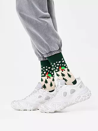 HAPPY SOCKS | Damen Socken SANTA Gr. 36 - 40 dark green | 